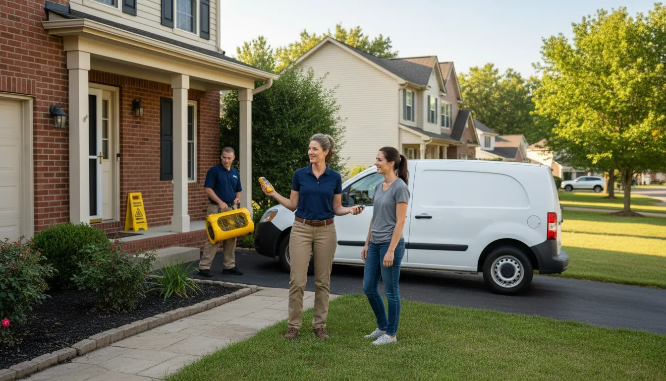 Residential water damage restoration in Louisville, MS